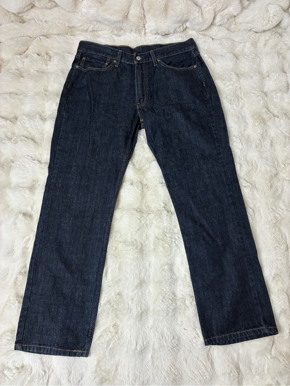 Levi's 501 Original Fit Jeans Men's 36x32 Dark Wash Button Fly